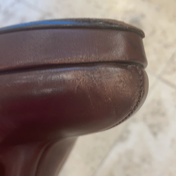 PRADA brown leather heeled ankle boots - Picture 5 of 8